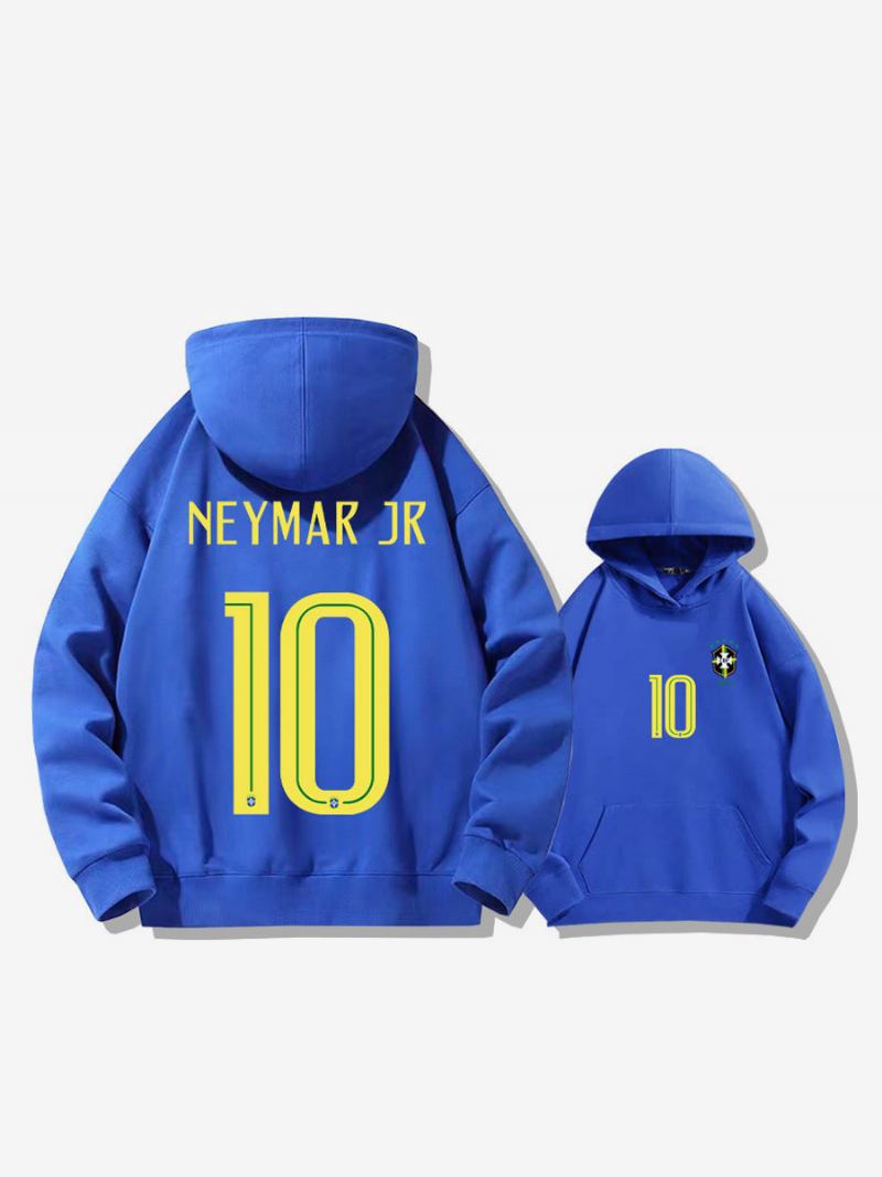 Moletom Brasil Treino Neymar Número 10 Masculino - Azul