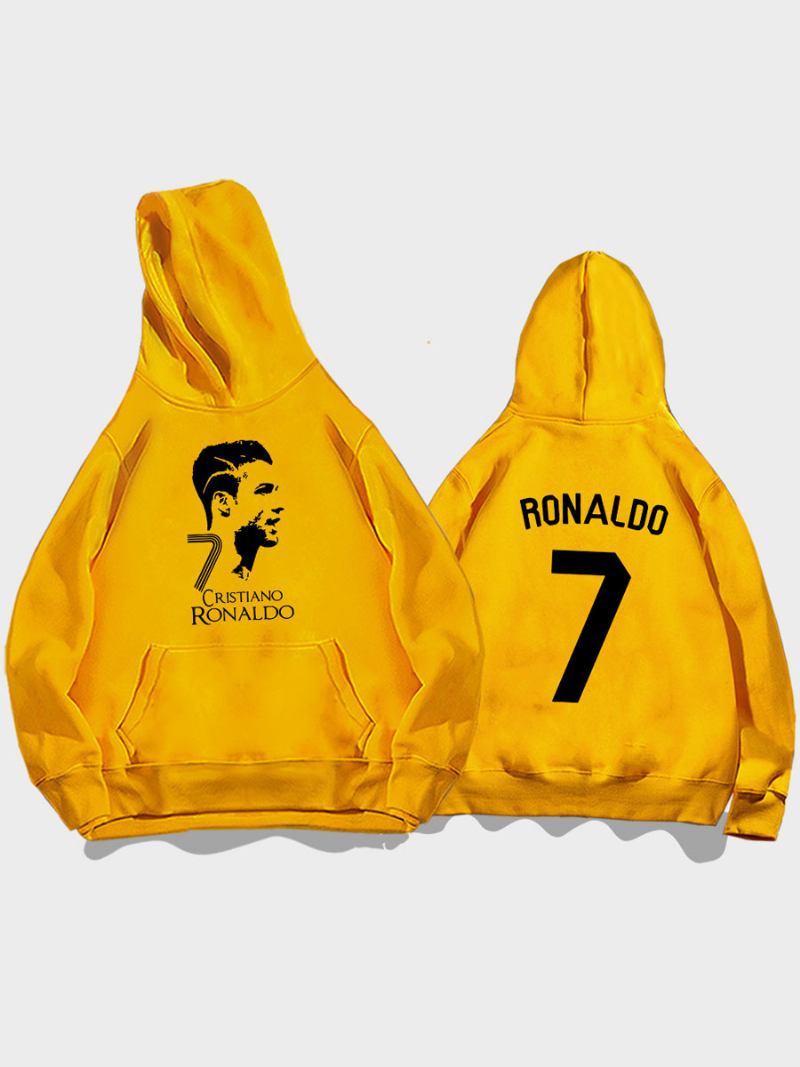 Moletom Cristiano Ronaldo Training Número 7 Masculino - Amarelo