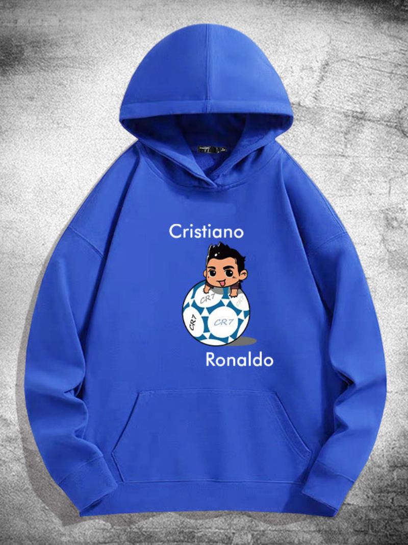 Moletom Masculino Manga Comprida Ronaldo - Azul