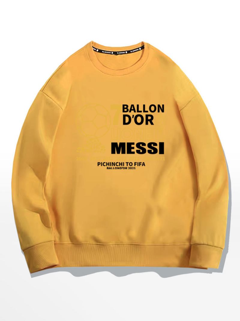 Moletom Messi Ballon D'or Masculino - Amarelo