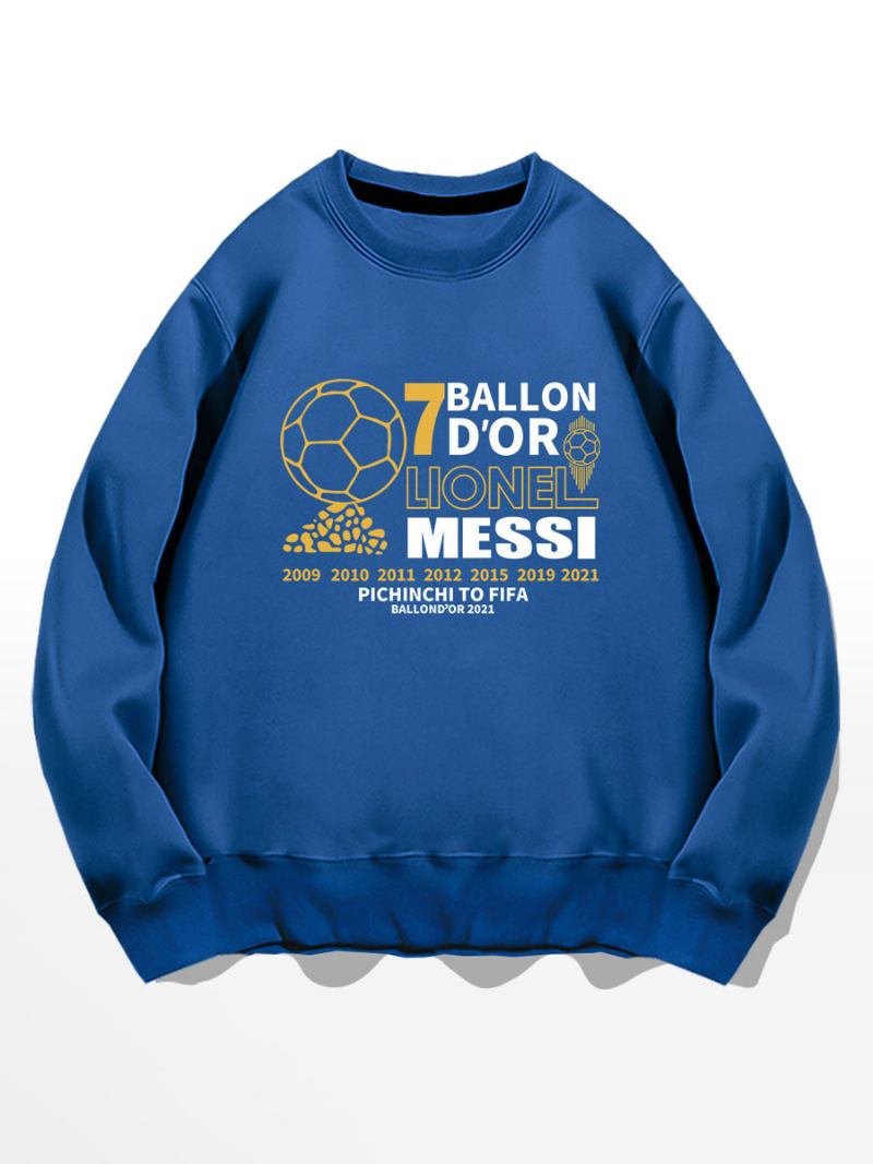 Moletom Messi Ballon D'or Masculino - Azul