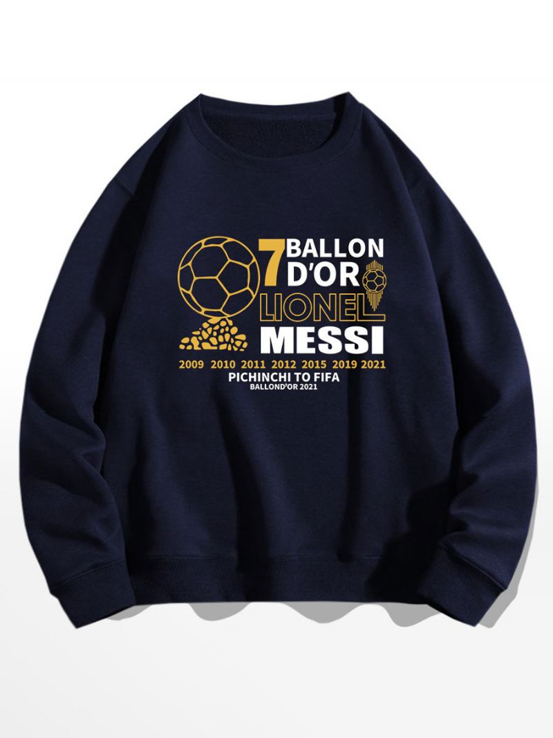 Moletom Messi Ballon D'or Masculino - Azul Profundo