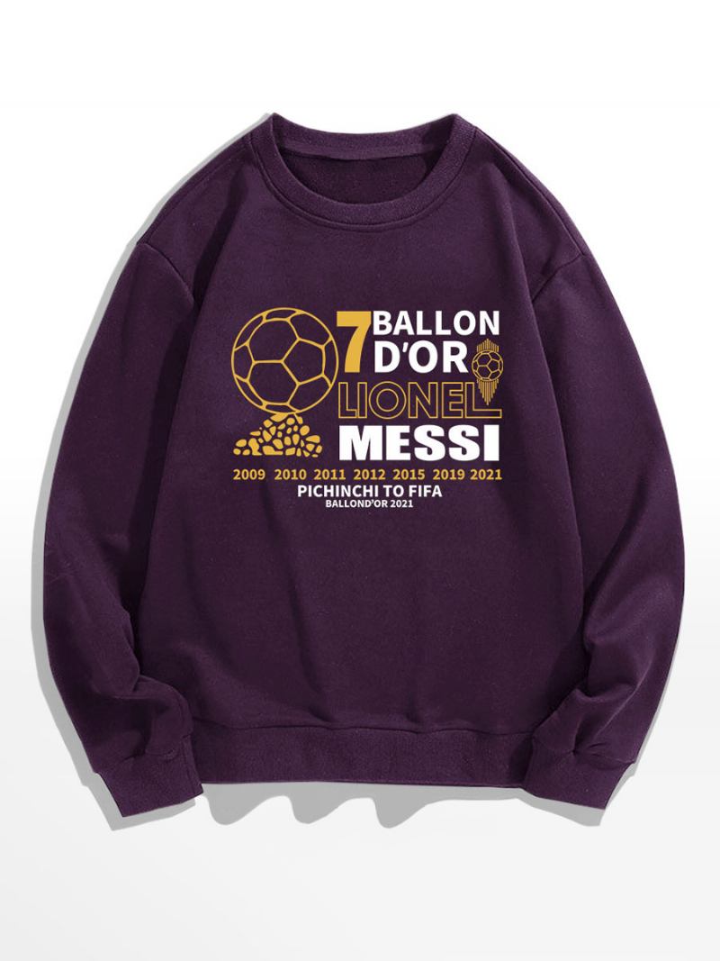 Moletom Messi Ballon D'or Masculino - Roxo Profundo