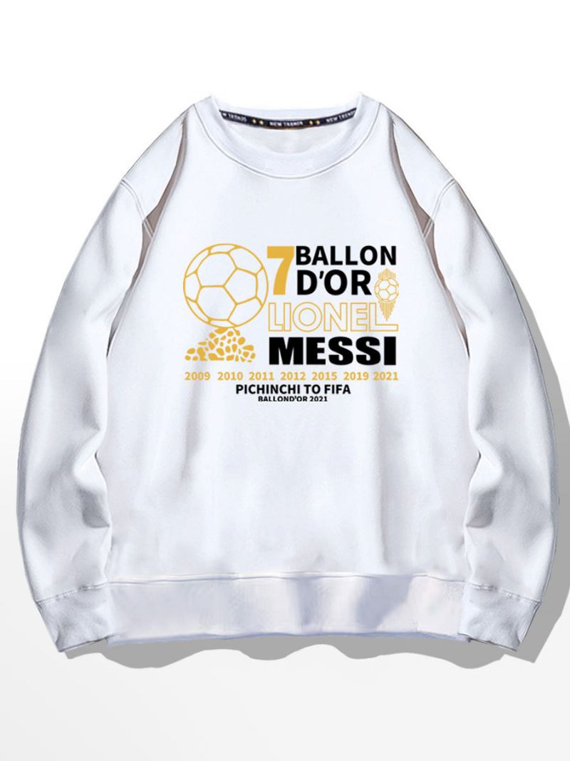 Moletom Messi Ballon D'or Masculino - Branco