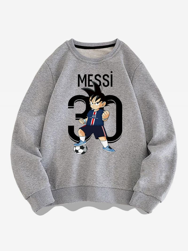 Moletom Messi Masculino Top Adulto - Cinza Claro