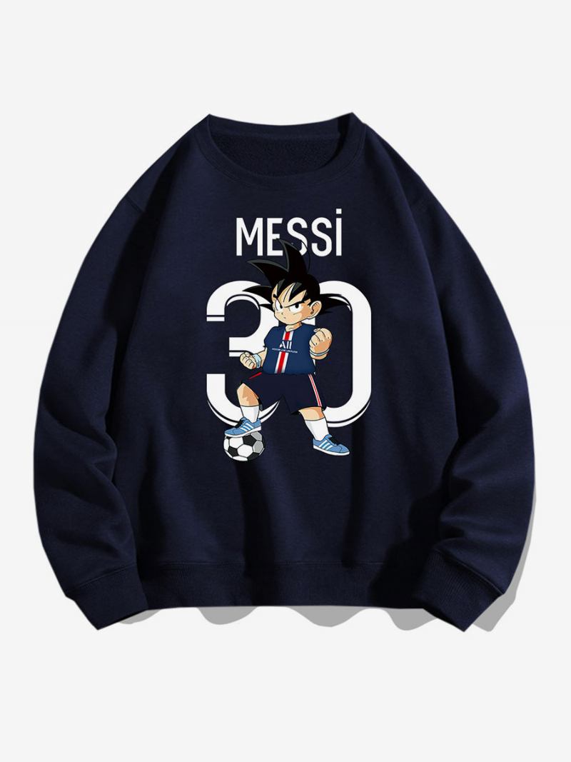 Moletom Messi Masculino Top Adulto - Azul Profundo