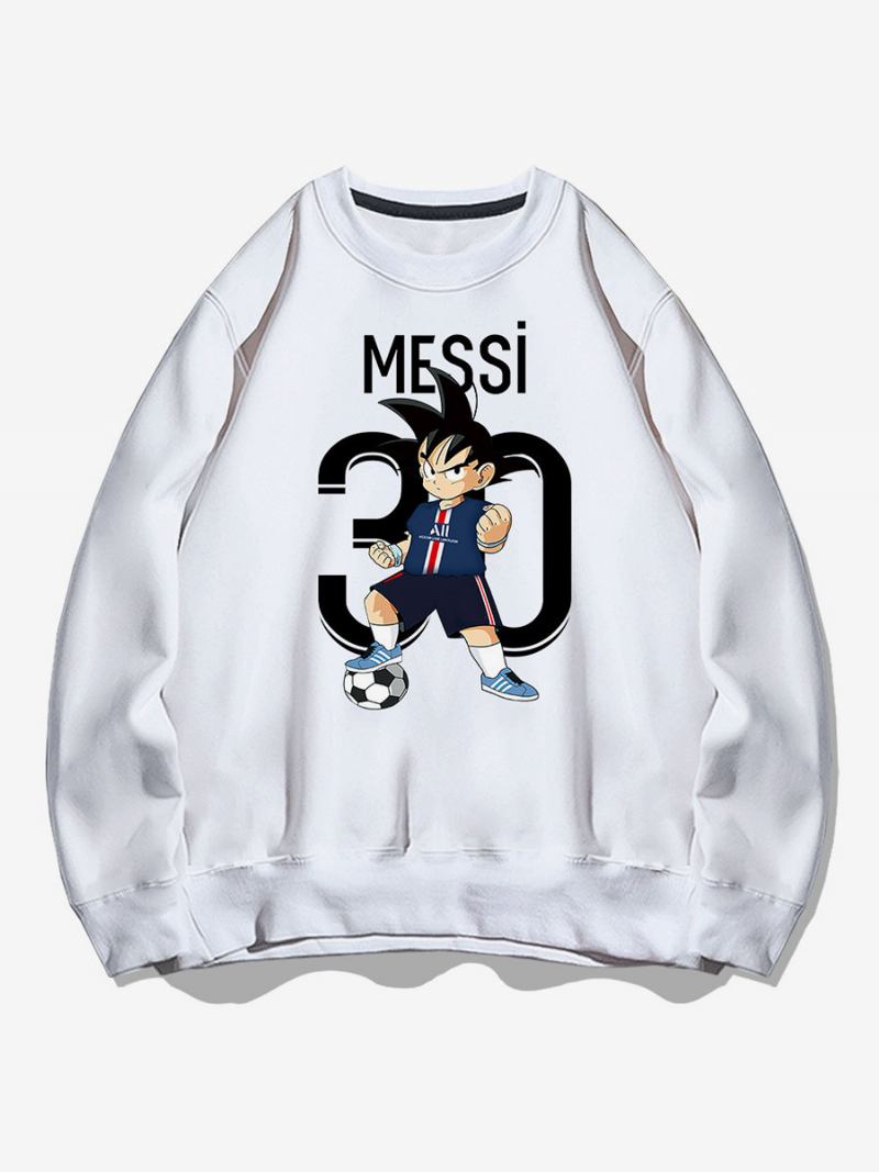 Moletom Messi Masculino Top Adulto - Branco