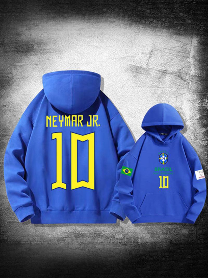 Moletom Neymar Jr Qatar Manga Longa Masculino - Azul