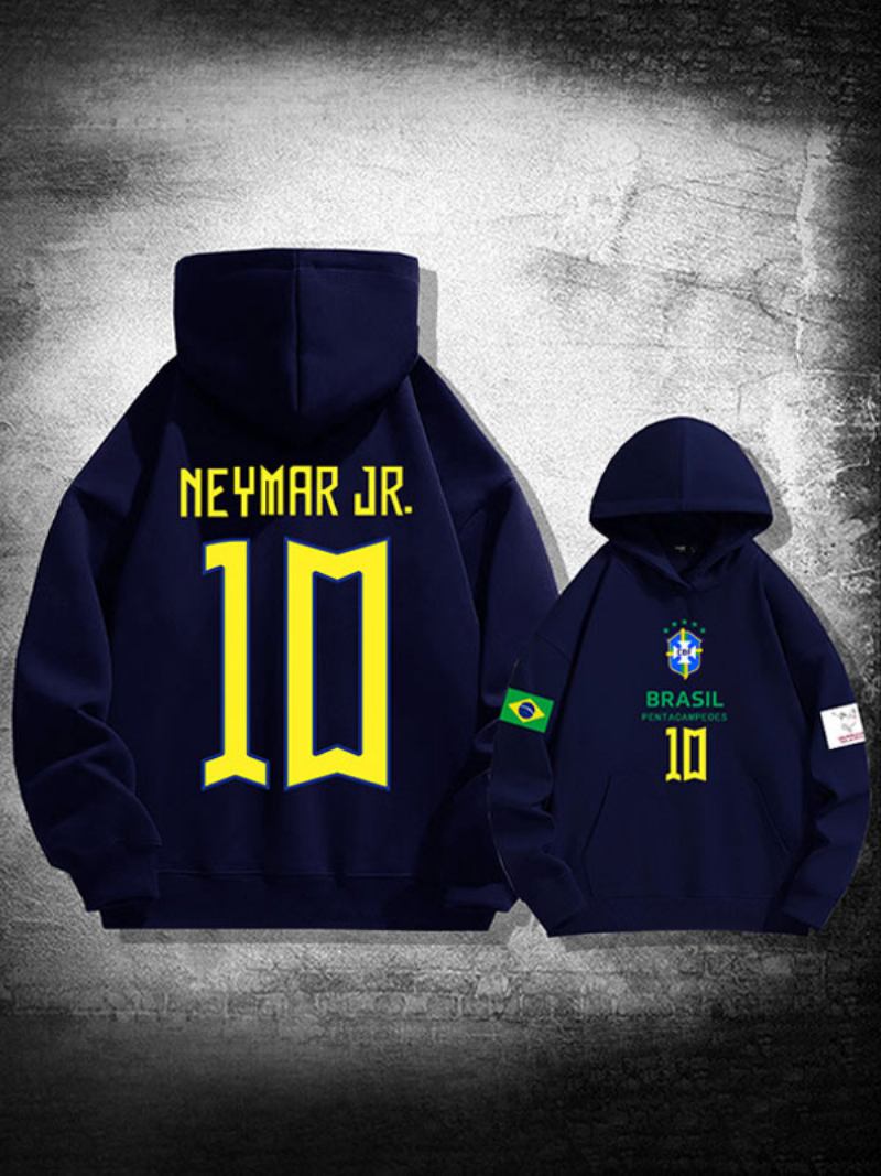 Moletom Neymar Jr Qatar Manga Longa Masculino - Azul Profundo