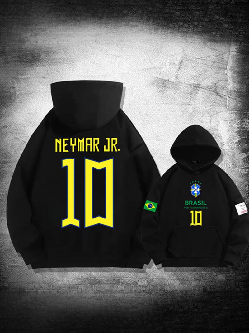 Moletom Neymar Jr Qatar Manga Longa Masculino - Preto