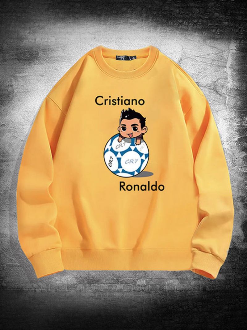 Moletom Ronaldo Masculino Mangas Compridas Top - Amarelo