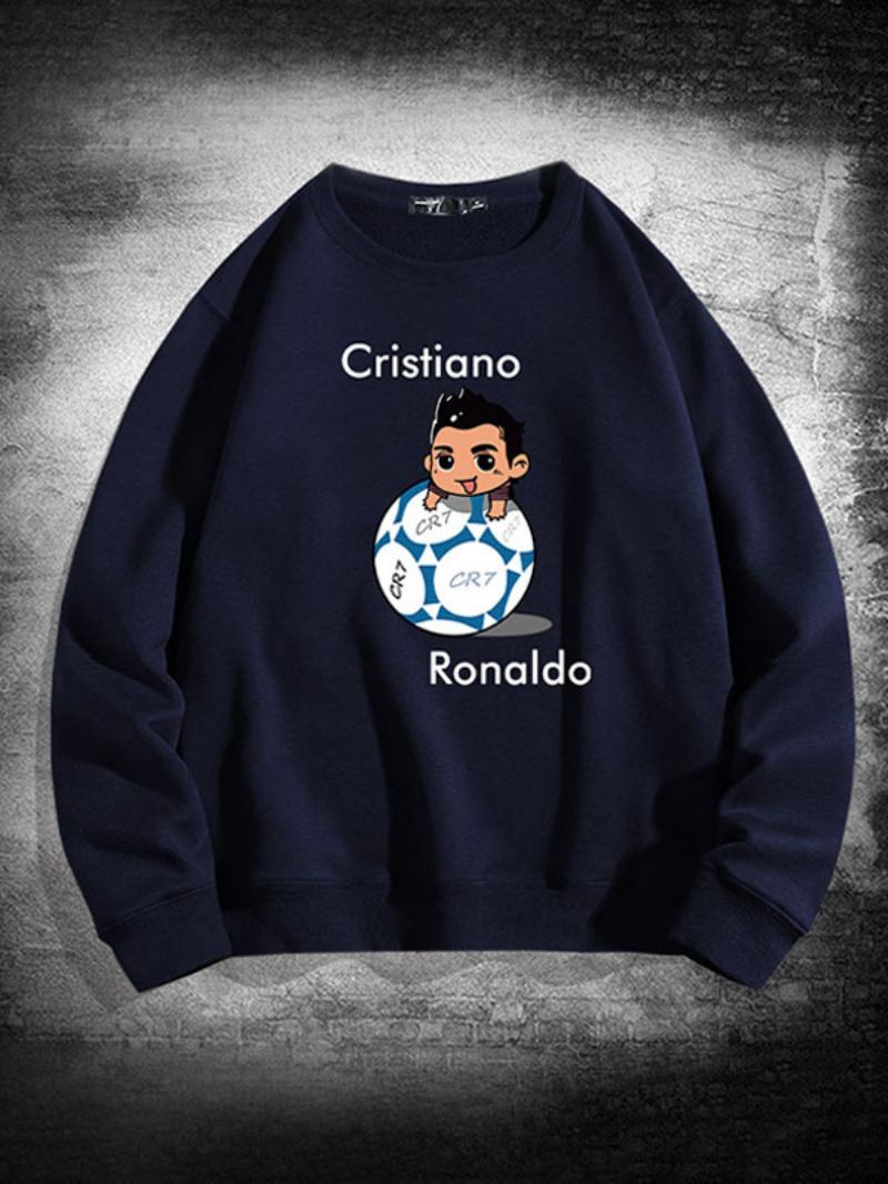 Moletom Ronaldo Masculino Mangas Compridas Top - Azul Profundo