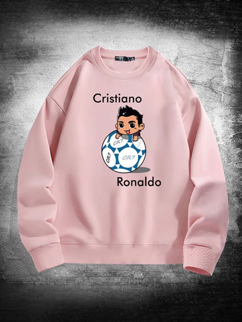 Moletom Ronaldo Masculino Mangas Compridas Top - Rosa