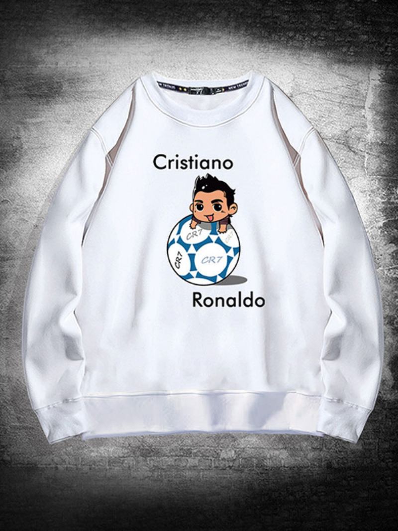 Moletom Ronaldo Masculino Mangas Compridas Top - Branco