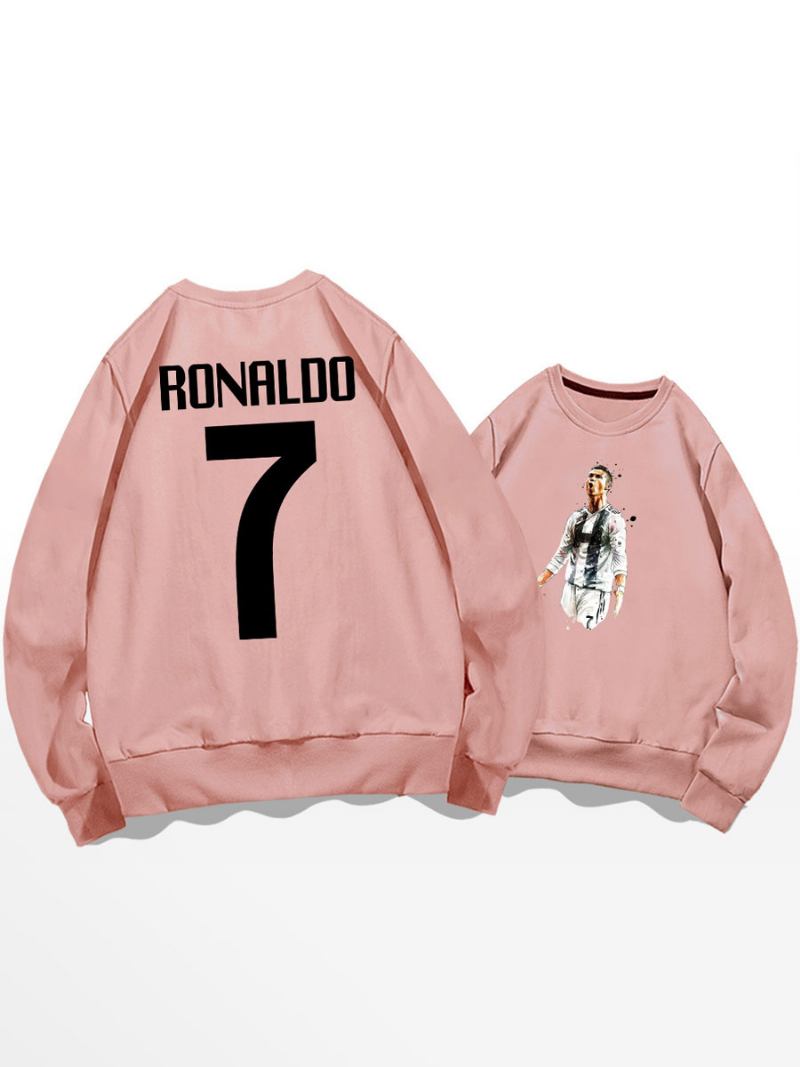 Moletom Treino Cristiano Ronaldo Número 7 Top Masculino - Rosa