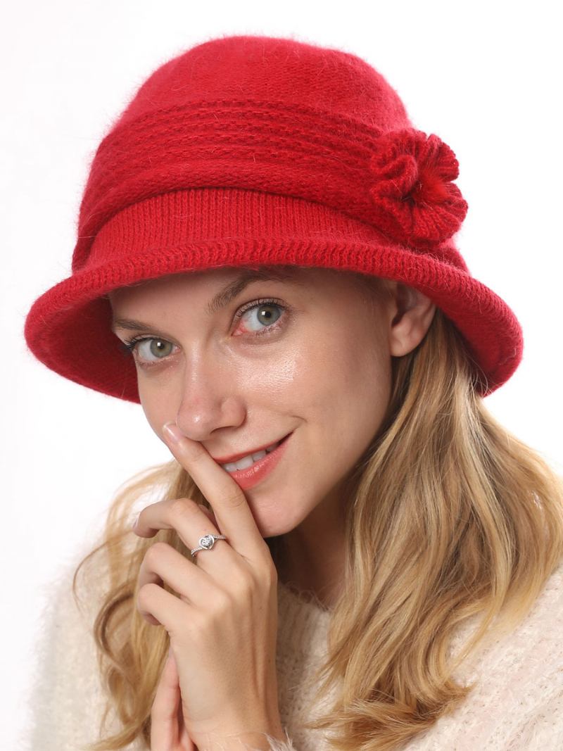 Chapéus Para Mulheres Com Apliques Práticos Fibra Acrílica Eric Branco Hats - Vermelho