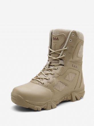 Botas Masculinas Para Caminhada Ao Ar Livre Alpinistaecru Branco Dedo Redondo Respirável Confortável Acampamento Leves