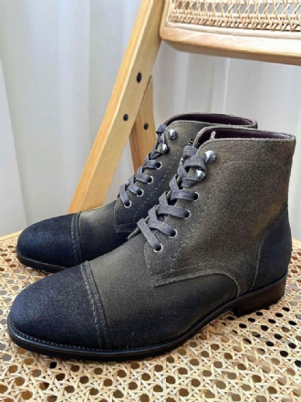 Botas Masculinas Trabalho Combate Bico Redondo Couro Bovino