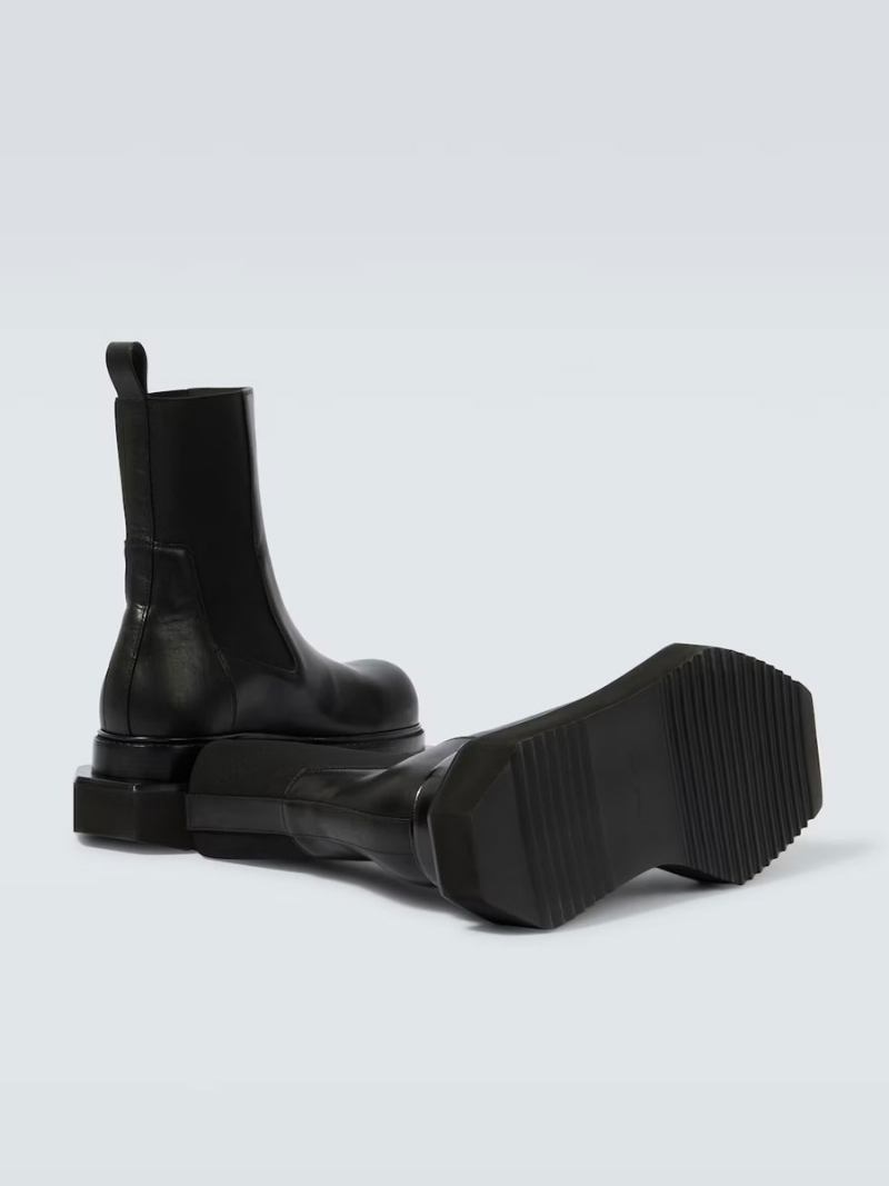 Sapatos Masculinos Botas Trabalho Masculinas Couro Clássico Preto - Preto