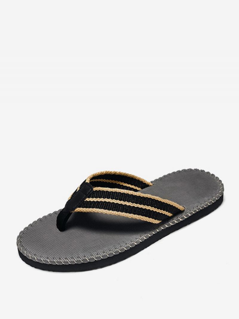 Sandálias Masculinas Slip-on Couro Pu Sola Eva - Cinza