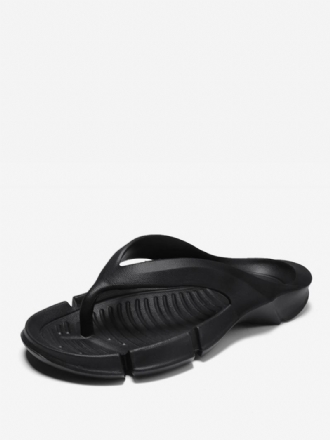 Sandálias Masculinas Slip-on Couro Pu Sola Eva