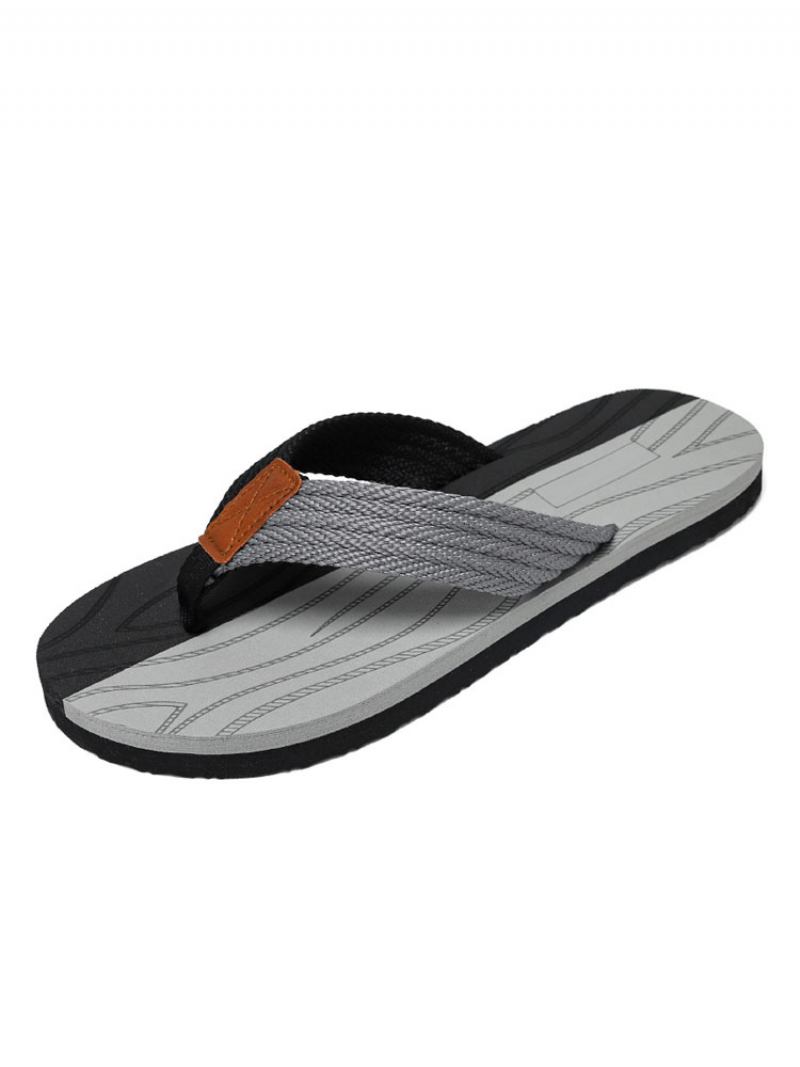 Sandálias Masculinas Slip-on Pvc Superior Sola Eva - Cinza