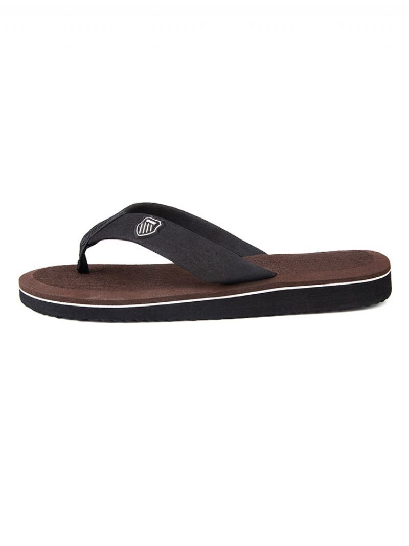 Sandálias Masculinas Slip-on Sola Eva - Castanho Café