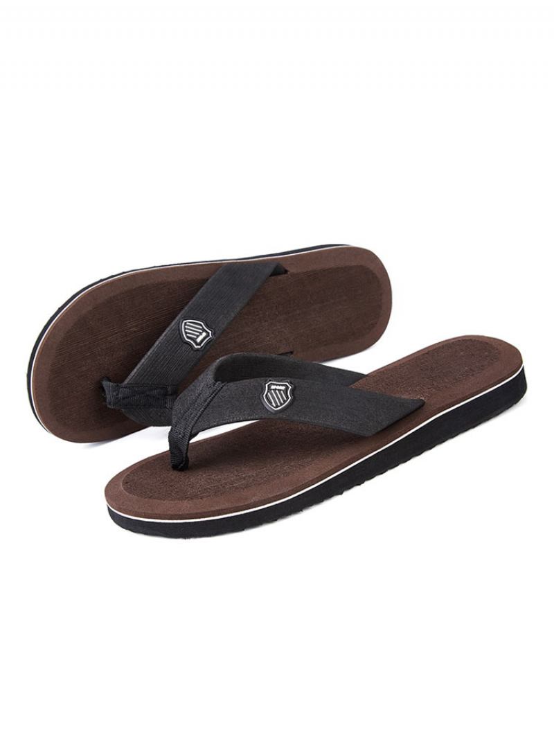 Sandálias Masculinas Slip-on Sola Eva - Castanho Café