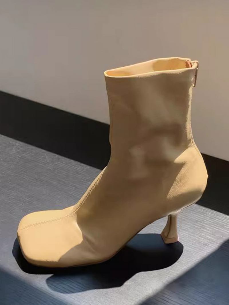 Botas Femininas Com Salto Agulha E Bico Quadrado