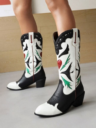 Botas Femininas Cowboy Com Salto Médio E Para Mulheres