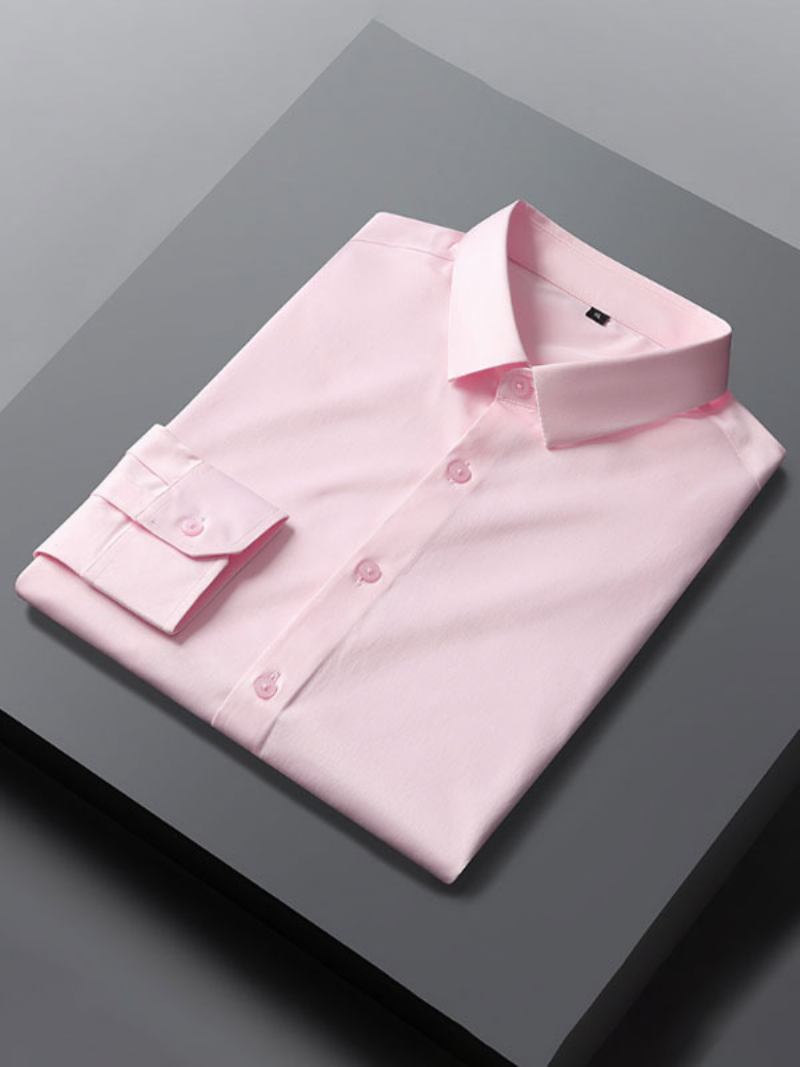 Camisas Sociais Masculinas Mangas Compridas - Rosa