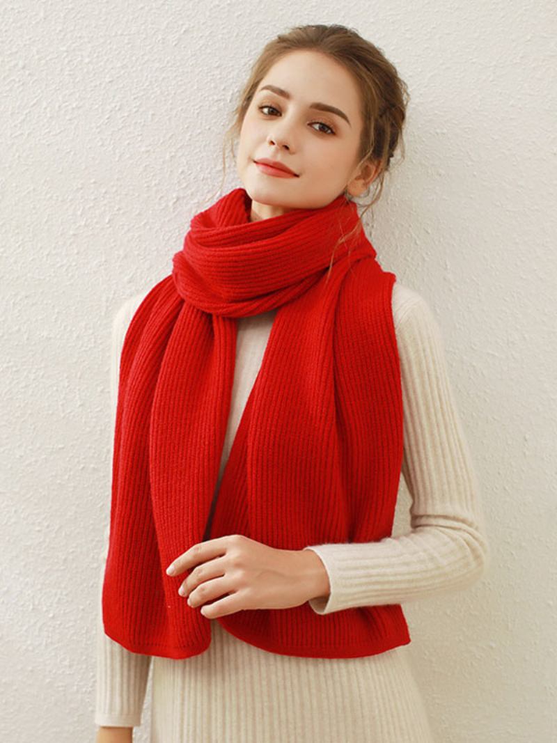 Lenço Para Mulheres Moda Inverno Quente Acc - Vermelho