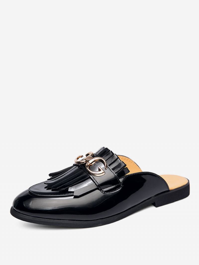 Mocassim Masculino Preto Mules Sapatos Casuais Planos