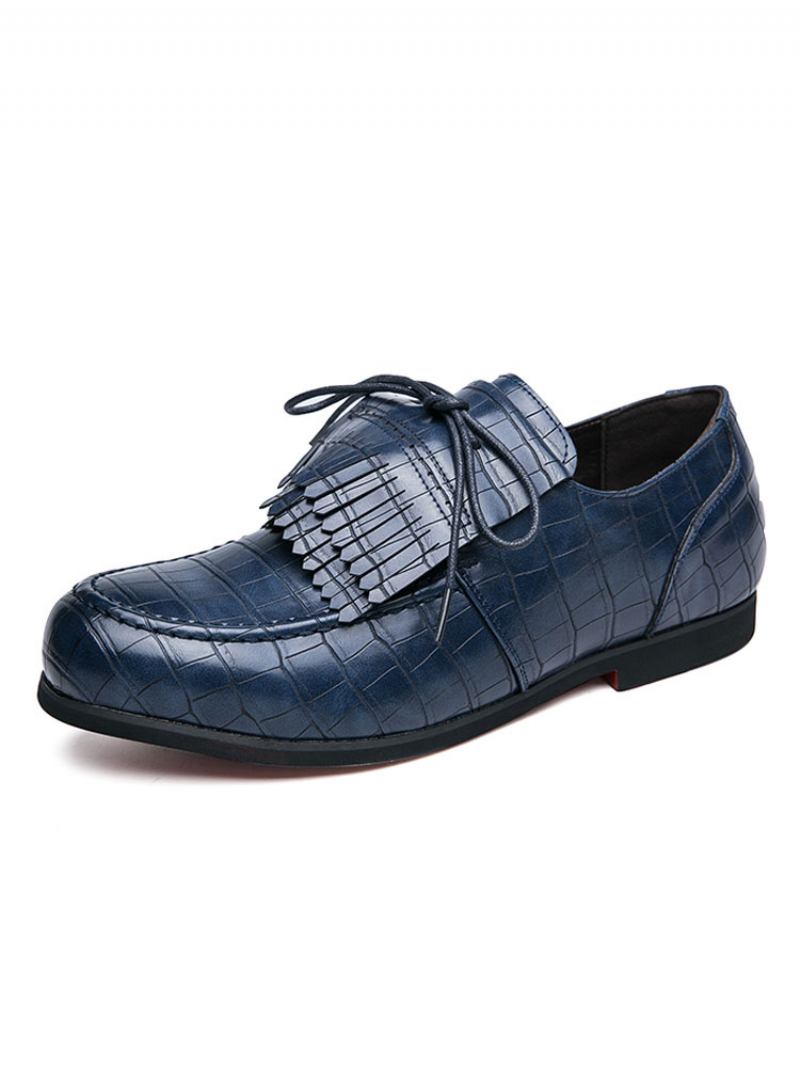 Mocassim Para Festa Casamento Sapatos Masculinos Couro Pu Com Fivela Mocassins Verdes Baixos - Azul