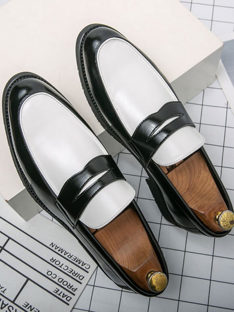 Mocassins Masculinos Com Bico Redondo E Casamento Para Festa Formatura - Preto