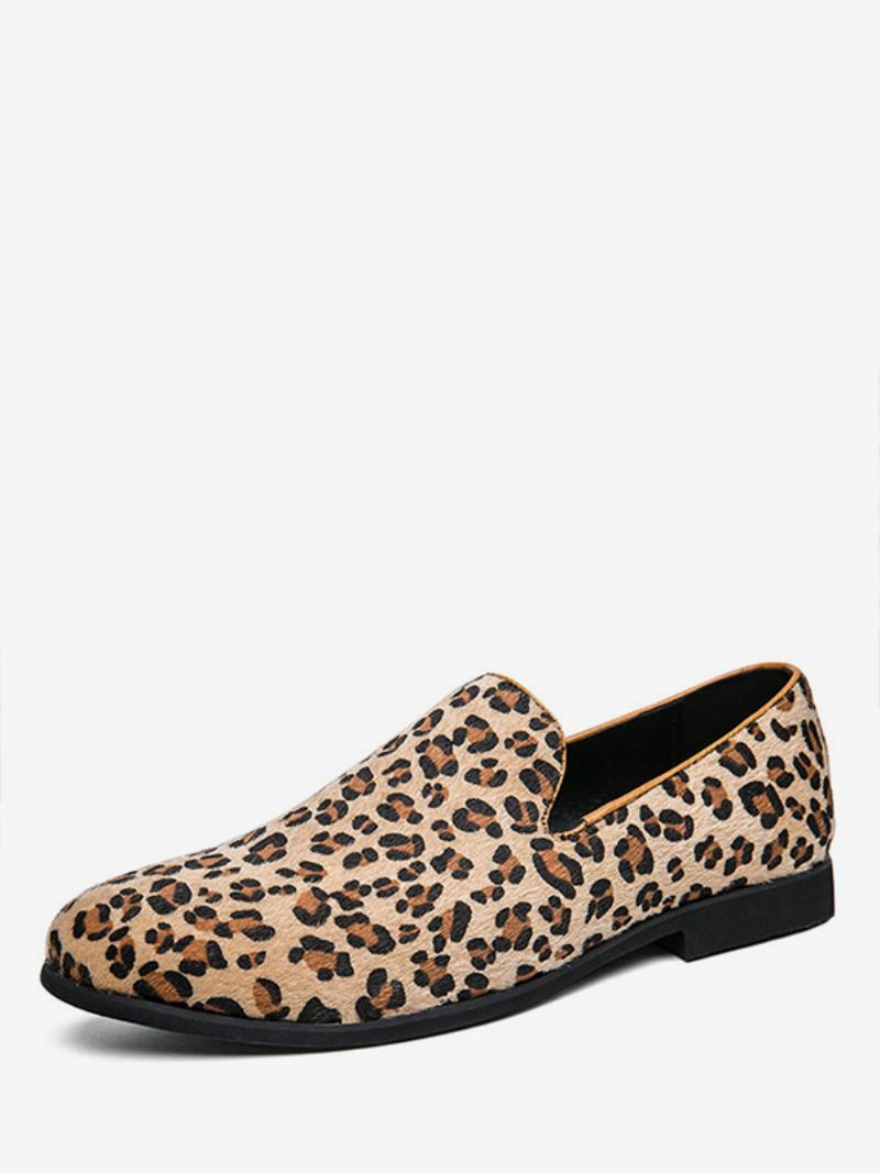 Mocassins Masculinos Com Estampa Leopardo