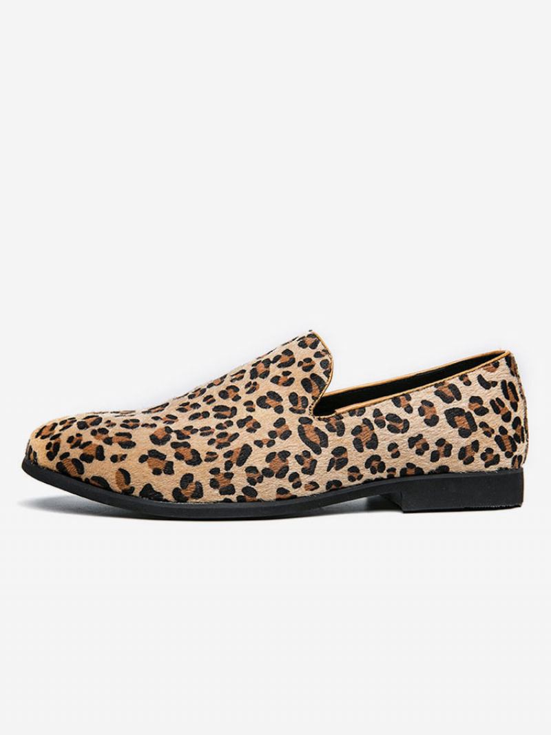 Mocassins Masculinos Com Estampa Leopardo - Leopardo