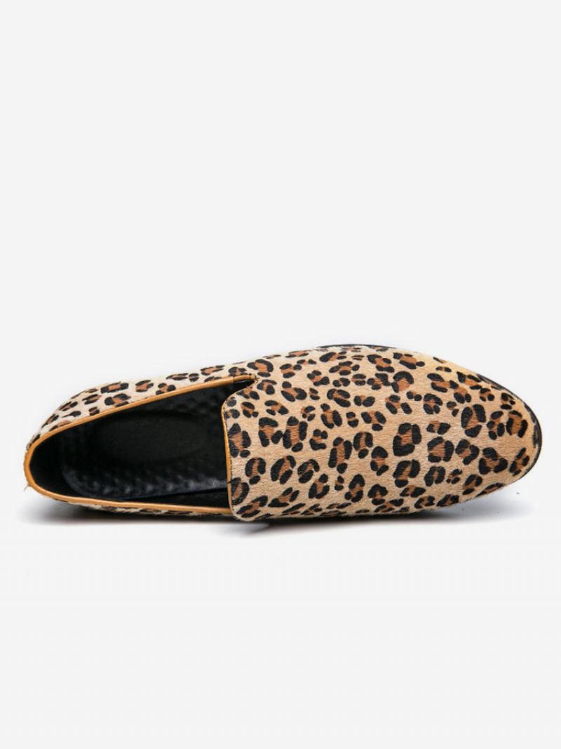 Mocassins Masculinos Com Estampa Leopardo - Leopardo