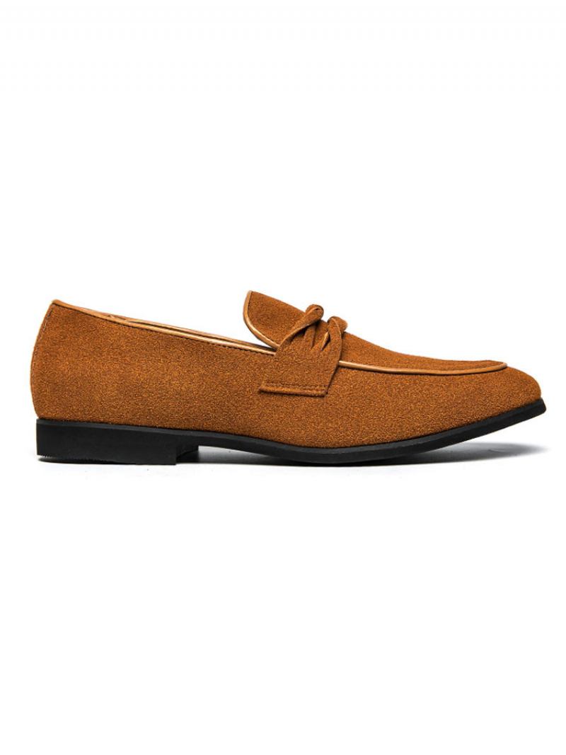 Mocassins Masculinos Em Couro Vegano - Amarelo