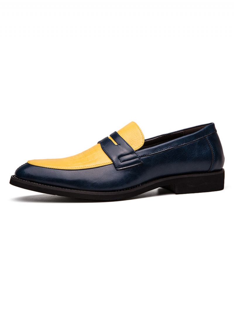 Mocassins Masculinos Em Dois Tons Para Festa Formatura E Casamento - Amarelo