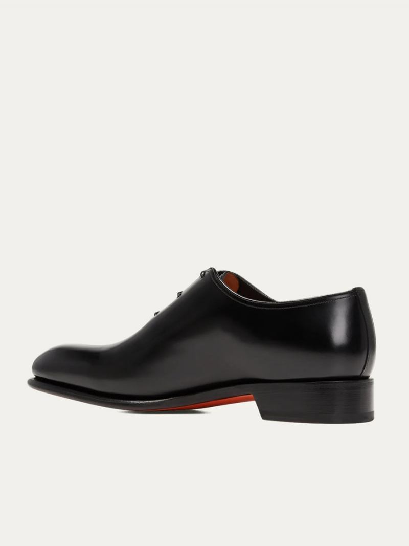 Oxfords Formais Couro Brilhante Masculino Bico Redondo Vestido Baile Festa Casamento Sapatos - Preto