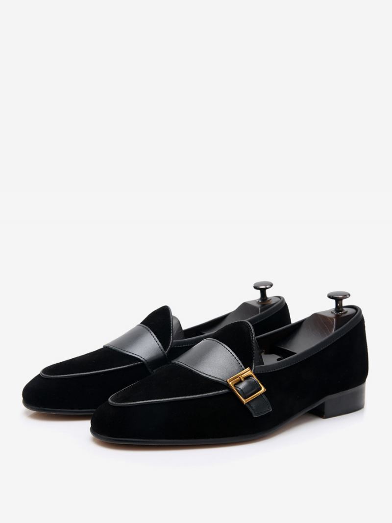 Sapatos Masculinos Couro Bovino Mocassim Para Casamento E Formatura - Preto