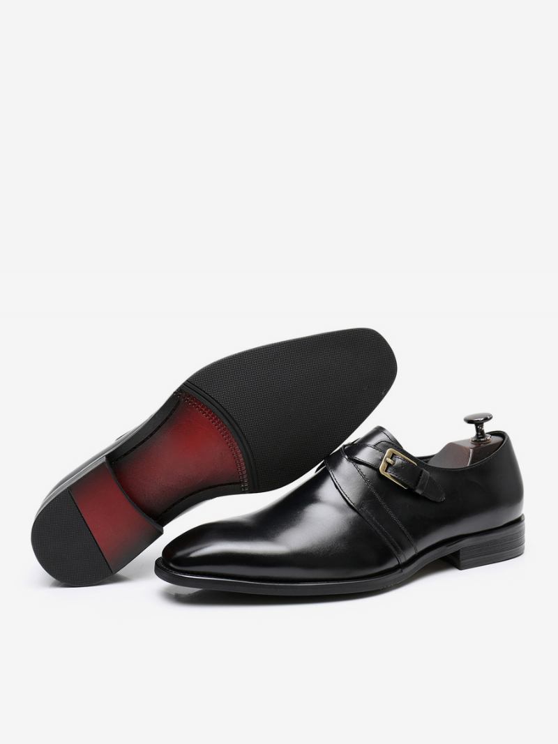 Sapatos Sociais Masculinos Café Marrom Couro Vaca Redondo Slip-on Casamento Baile - Preto